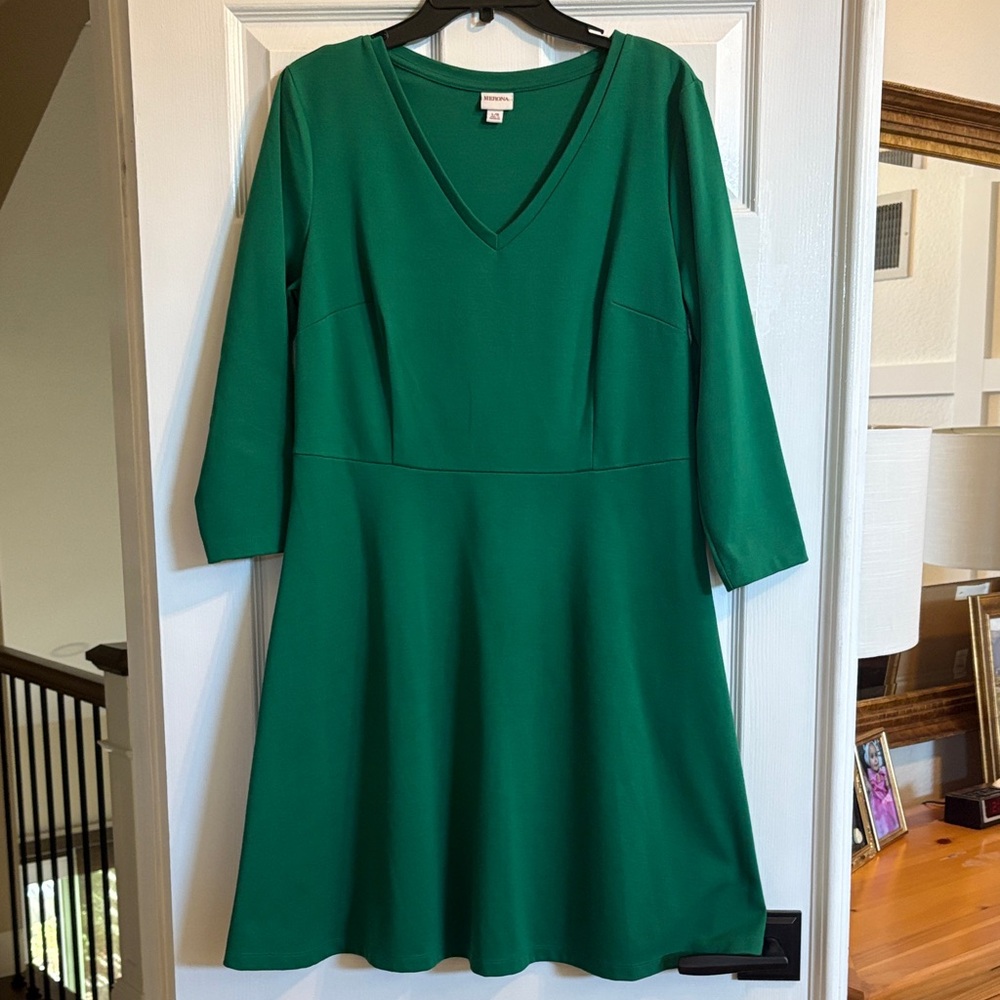 Merona Green Long Sleeve Dress